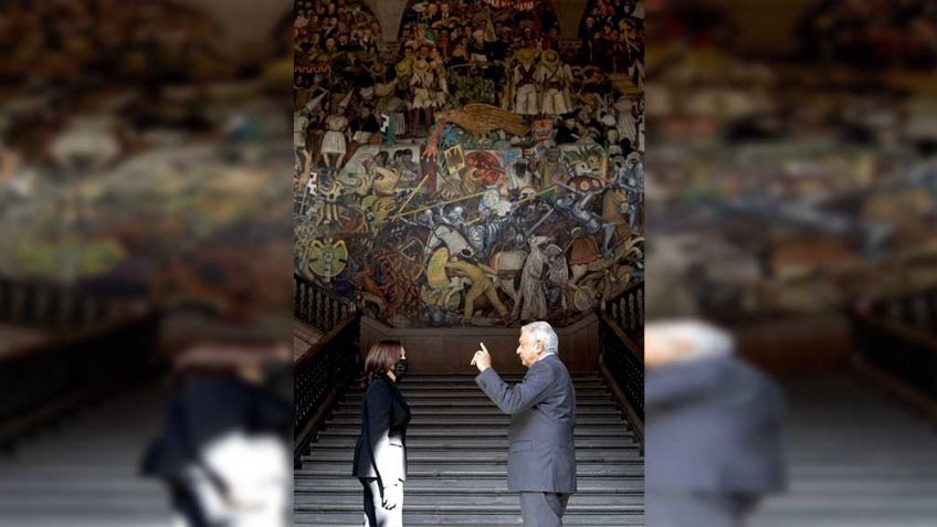 (VIDEO) "Kabala, mucho gusto": AMLO le cambia el nombre a la vicepresidenta de EU