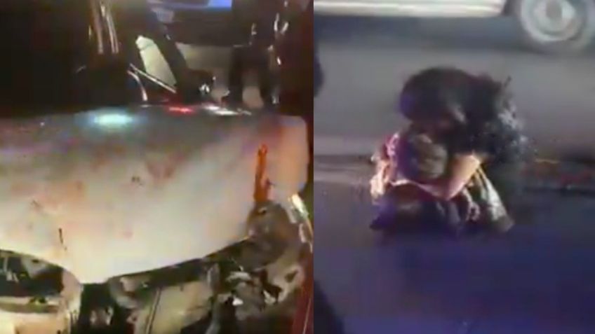"No me dejes": Uriel de 3 años muere en accidente; en VIDEO, su madre llora y abraza su cadáver