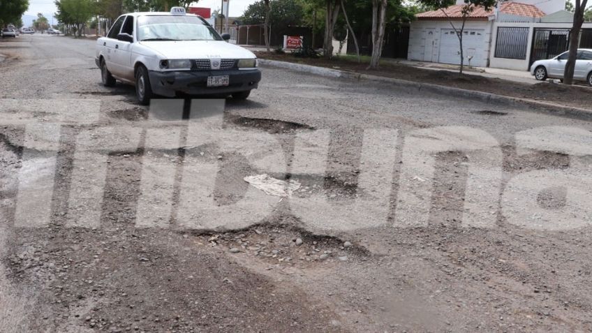 Incrementa el número de baches en Ciudad Obregón con las recientes lluvias