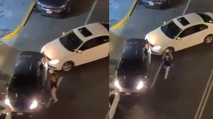 VIDEO: ¡De no creerse! Con un bate, sujeto golpea a coche y chofer; se estacionó en su entrada