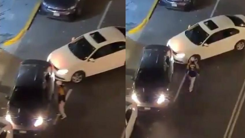 VIDEO: ¡De no creerse! Con un bate, sujeto golpea a coche y chofer; se estacionó en su entrada
