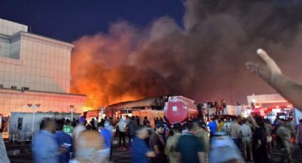 VIDEO: Voraz incendio consume hospital Covid-19 en Irak; más de 90 personas fallecieron