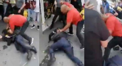VIDEO: Propinan brutal golpiza a dos policía de la CDMX para evitar colocación de 'araña'