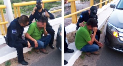 Evitan que hombre se arroje desde lo alto de un puente en el municipio de Hermosillo