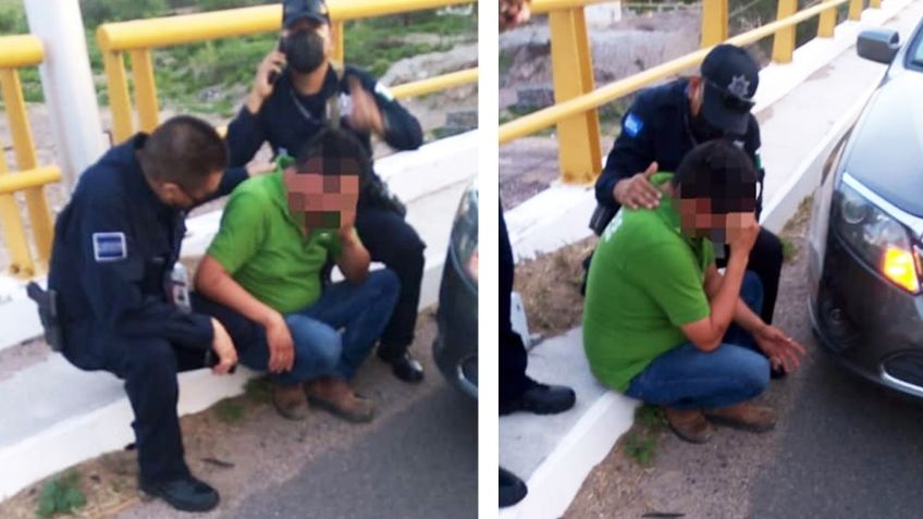 Evitan que hombre se arroje desde lo alto de un puente en el municipio de Hermosillo