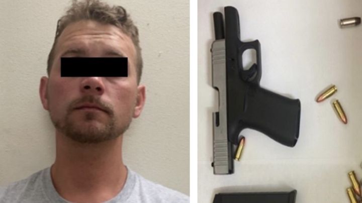 Aprehenden a estadounidense armado en aduana de Sonora; llevaba una pistola cargada