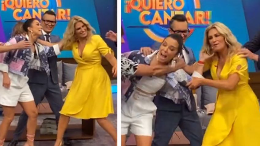 VIDEO: ¡Pleito en TV Azteca! Captan 'desgreñada' entre Anette Cuburu y Laura G en pleno foro de 'VLA'
