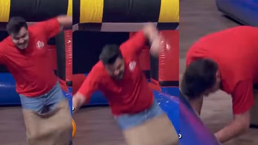 Conductor de 'Hoy' sufre fuerte caída en vivo y Andrea Legarreta lo hace pedazos: "Le rebotó todo"