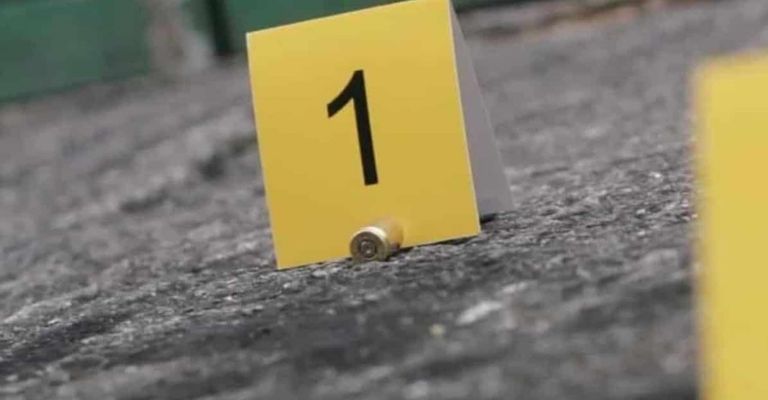 Casquillos percutidos en la zona