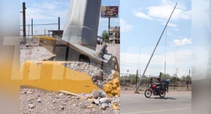 Cajeme: Mal estado de lámparas en la México 15 pone en alerta a conductores; provocaría accidente