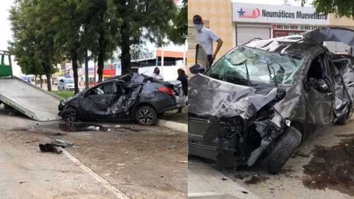 ¡De milagro! Joven se salva de morir en impresionante volcadura ocurrida en Hermosillo