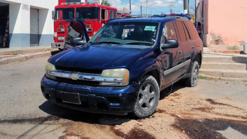 Ataque armado siembra terror en Pitiquito; camioneta fue rafagueada en pleno centro