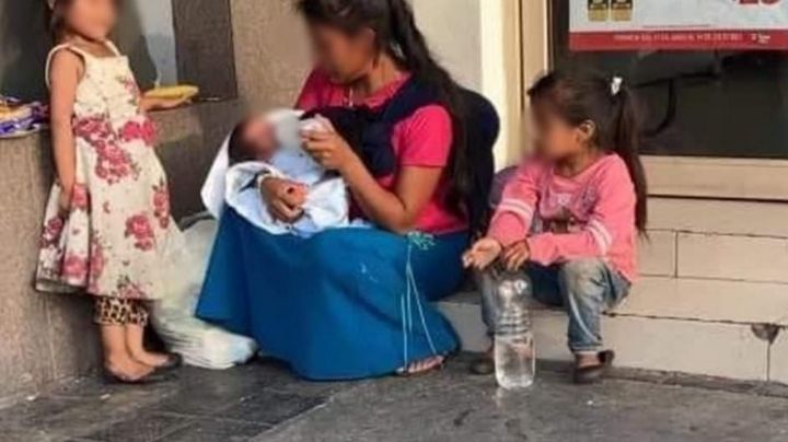 Va de compras y no regresa: Señora abandona a bebé con mujer que pide dinero en la calle