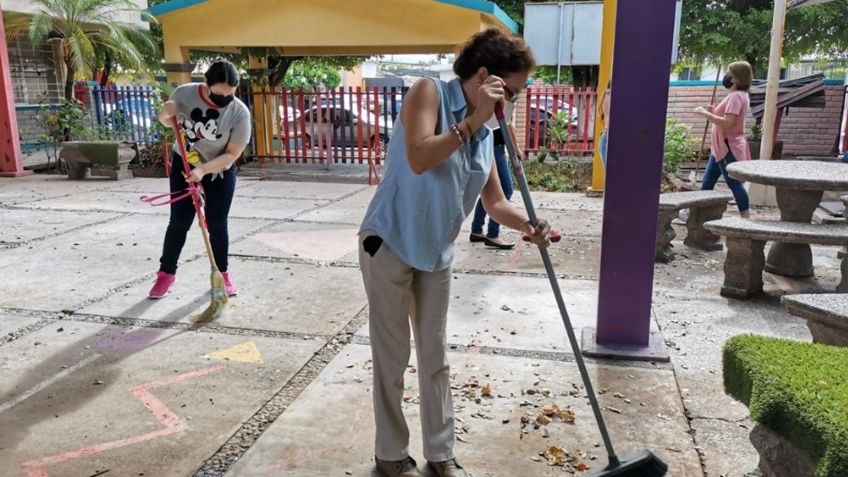 Ciudad Obregón: Arranca limpieza de planteles escolares por regreso a clases presenciales