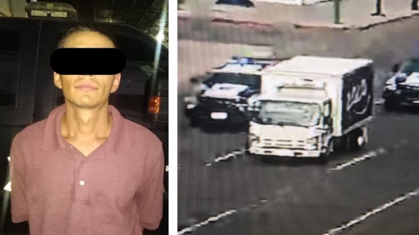 Tras intensa persecución, cae sujeto que intentó robarse camión repartidor en Hermosillo