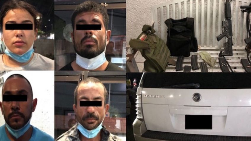 Capturan a cuatro presuntos sicarios en Magdalena de Kino; llevaban armas de alto poder