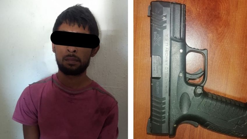 Capturan a supuesto sicario en el Valle de Empalme; llevaba un arma corta cargada