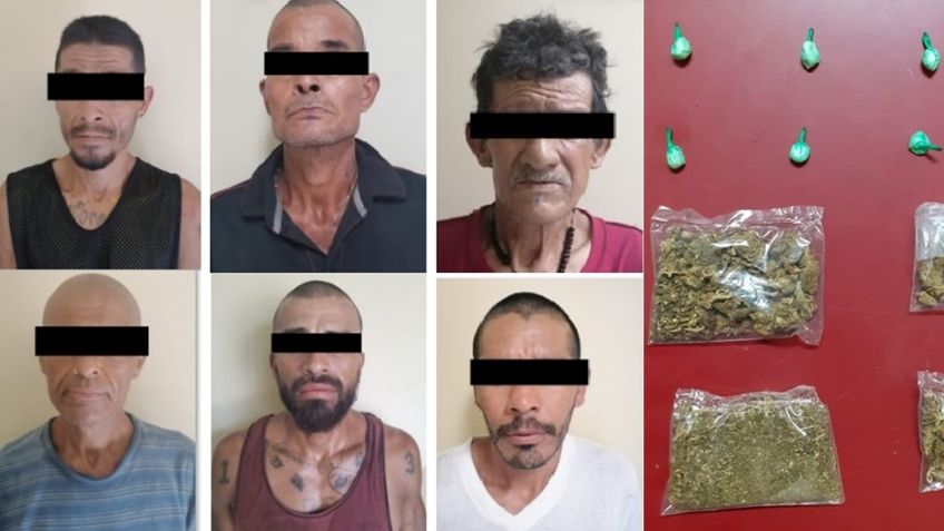 Sacan de la calle a 38 delincuentes en San Luis Río Colorado; aseguran 741 dosis de droga