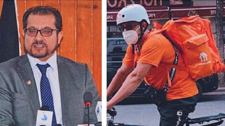 FOTOS: Exministro de Afganistán trabaja como repartidor de comida rápida en Alemania