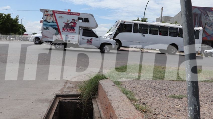 ¡Precaución! Continúan los robos de tapaderas de alcantarillas en Ciudad Obregón