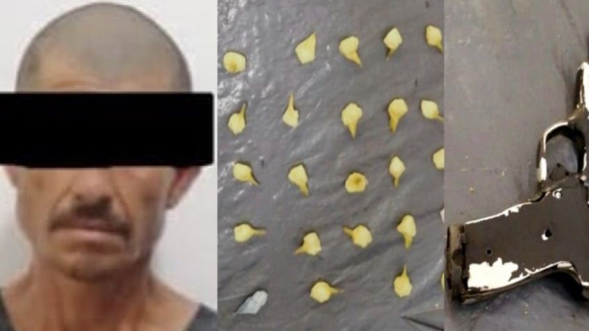Capturan a presunto 'tirador' armado en Hermosillo; le encontraron 24 envoltorios de droga