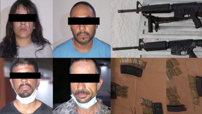 Caen cinco presuntos sicarios armados en Magdalena de Kino, entre ellos un menor de edad
