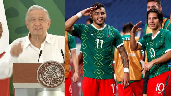 La presea de bronce del Tri es "esperanza" de más medallas para México en Tokio 2020: AMLO