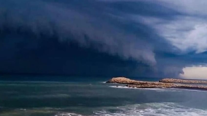 VIDEO: 'Olaf' provoca impresionante tromba marina en playa de Los Cabos