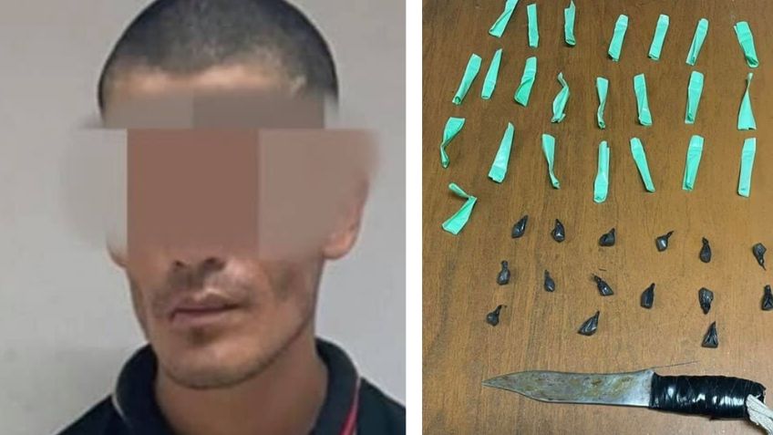 Capturan a presunto 'tirador' armado en Hermosillo; le incautan 45 envoltorios de 'crystal'