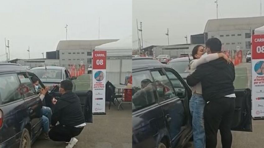 VIDEO: Un hombre impacta a todos al pedirle matrimonio a su novia en un módulo de vacunación Covid