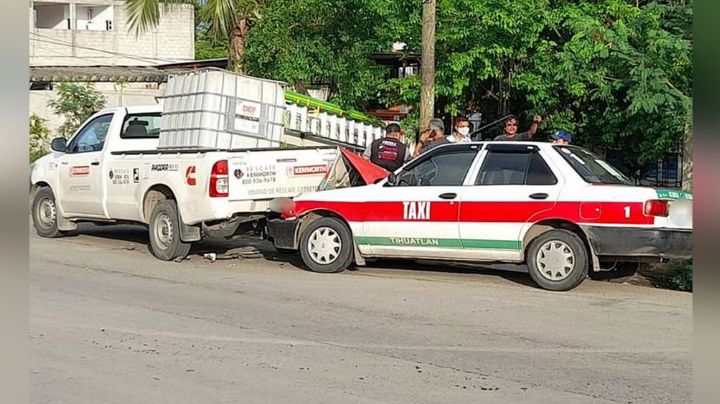 Imprudente taxista atropella y mata a don Saúl, un vendedor de elotes en Veracruz; intentó fugarse