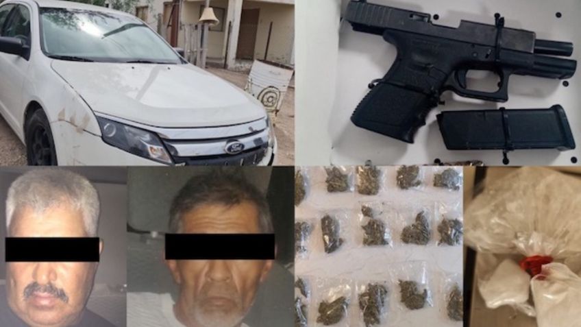 Golpe al crimen organizado: Detienen a cinco y aseguran 163 dosis de drogas en Caborca