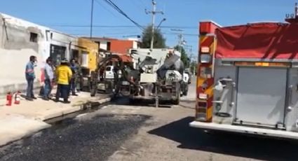 Hombre resulta quemado por incendio de un camión de bacheo en Hermosillo