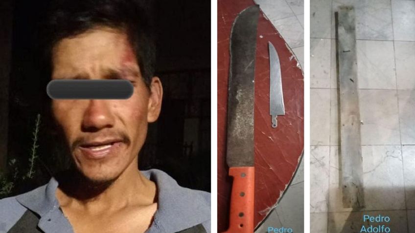 Arrestan a Pedro Adolfo por amenazar a su mamá con un machete en Hermosillo