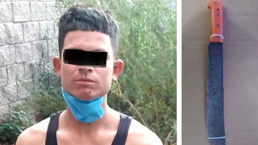 Por amenazar con un machete a transeúnte, Ariel Antonio es detenido en Hermosillo