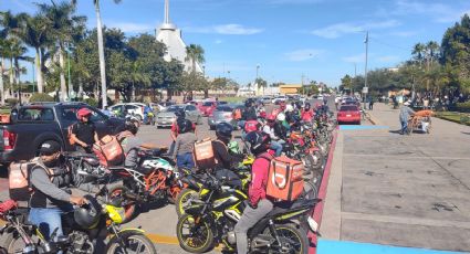 Repartidores de comida de Ciudad Obregón se manifiestan exigiendo seguridad