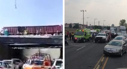 VIDEO: Se desploma parte de puente vehicular en carretera México-Pachuca y desata caos