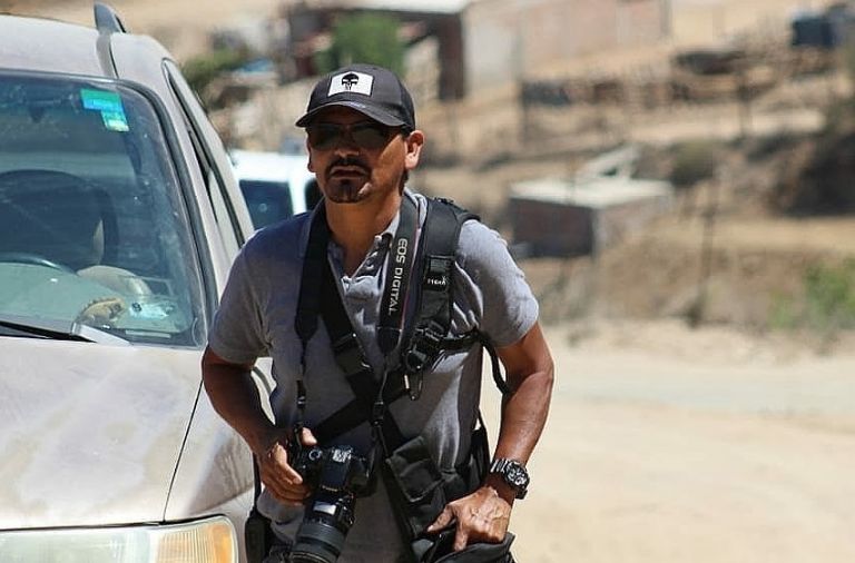 En la imagen, el fotoperiodista Margarito Martínez (Q.E.P.D.)