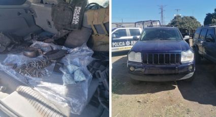 Golpe al crimen: Aseguran vehículo con droga y armas en Loma de Guamúchil