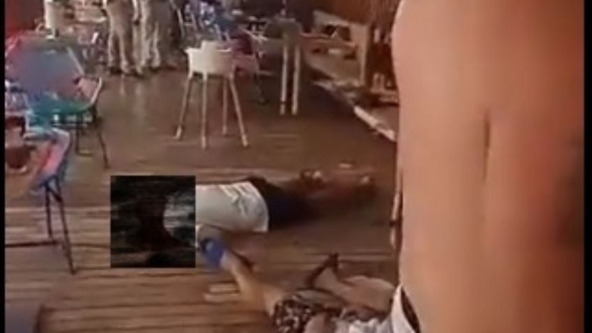 Revelan VIDEO de tiroteo en hotel de Xcaret que dejó 2 víctimas letales; gatillero sigue prófugo