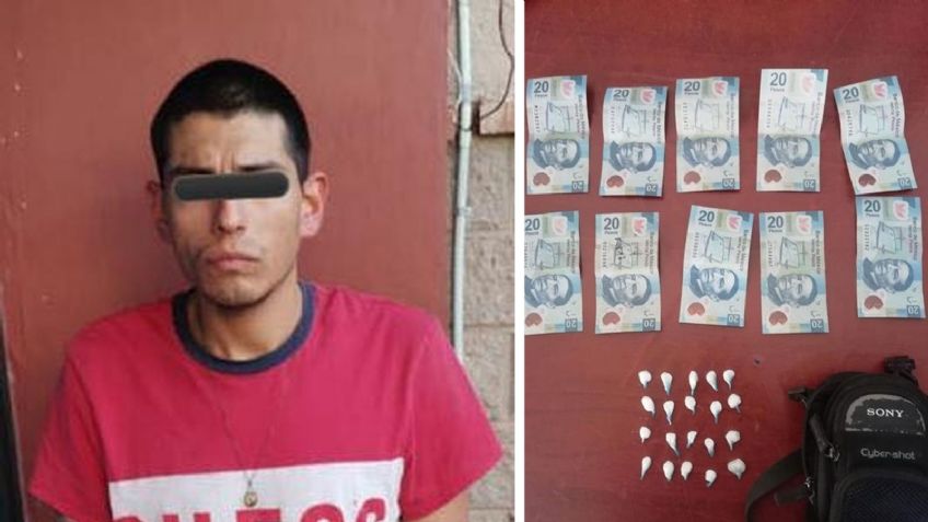 Presunto narcomenudista cae en Casa Linda en Hermosillo; lo capturan con varias dosis de droga