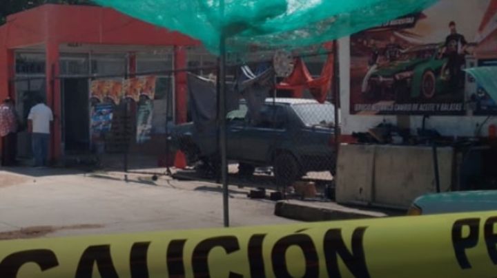 Al interior de un taller mecánico, sujetos armados ejecutan al dueño del negocio
