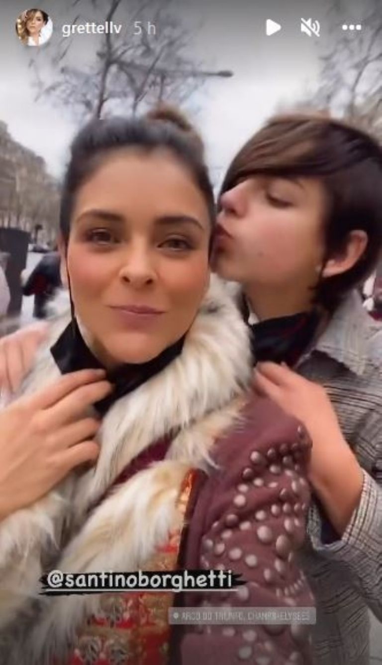 Grettell Valdez se va de vacaciones con su hijo