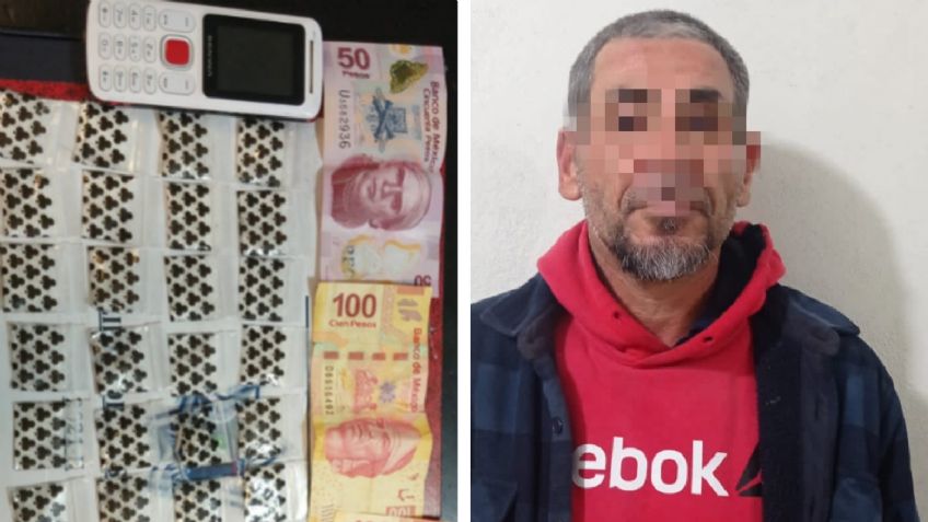 Sacan de las calles a supuesto narcomenudista en Sonora; llevaba 32 envoltorios de 'crystal'