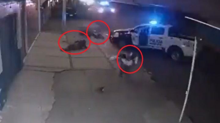 Policías colisionan contra presuntos ladrones para detenerlos; hazaña queda en VIDEO
