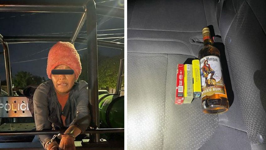 María Josefina es arrestada por robar alcohol y cigarros de comercio en Hermosillo