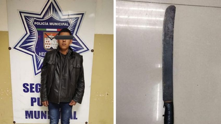 Arrestan a 'El Bolas' en Hermosillo por asaltar a otro joven con un machete