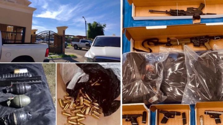 Duro golpe al crimen organizado: Aseguran arsenal tras cateo a residencia de Hermosillo