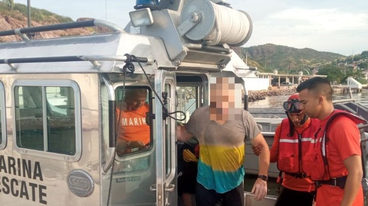 Persona se 'pierde' al realizar actividades recreativas en la bahía de Guaymas y rescatada por Marina