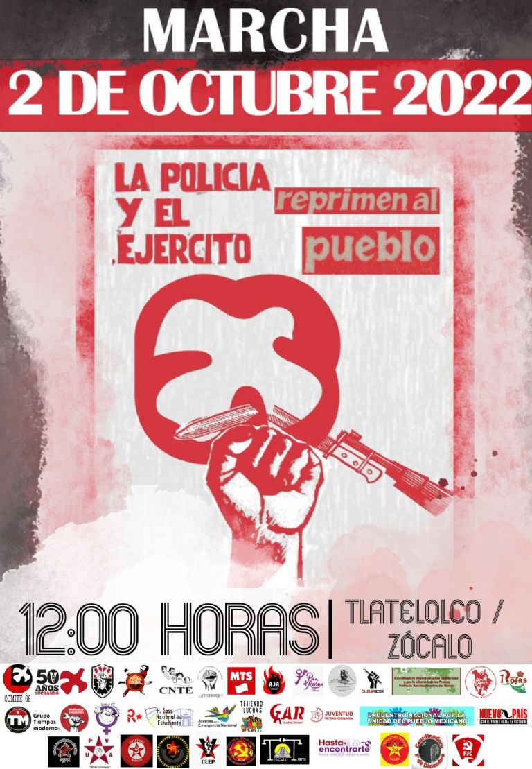 Marcha del 2 de octubre en Tlatelolco
